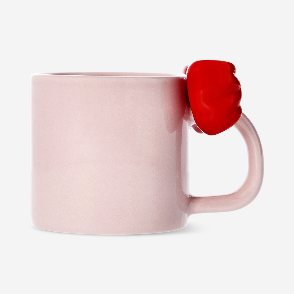 Mug with embossed red bow - 290 ml