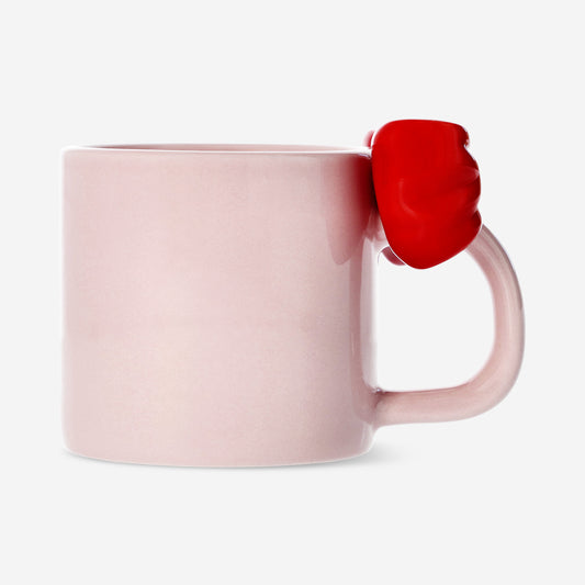 Mug with embossed red bow - 290 ml