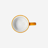 Orange ceramic mug with pumpkin print, 480 ml capacity, from Flying Tiger Copenhagen, suitable for hot beverages.