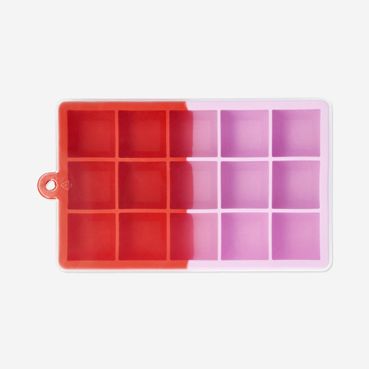 Pink and red regular ice cube tray