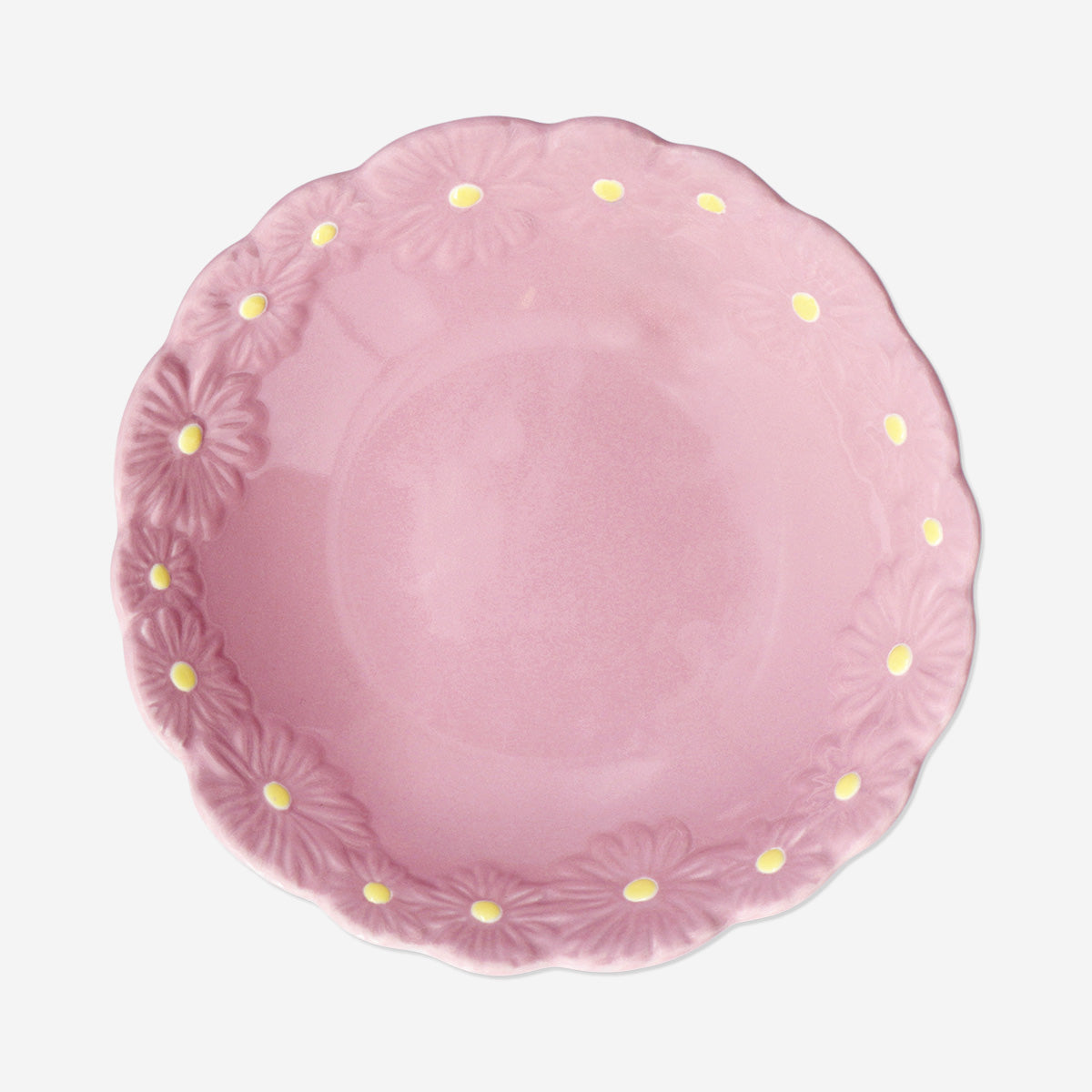 Pink flower bowl - 19 cm