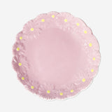 Pink flower plate - 19 cm