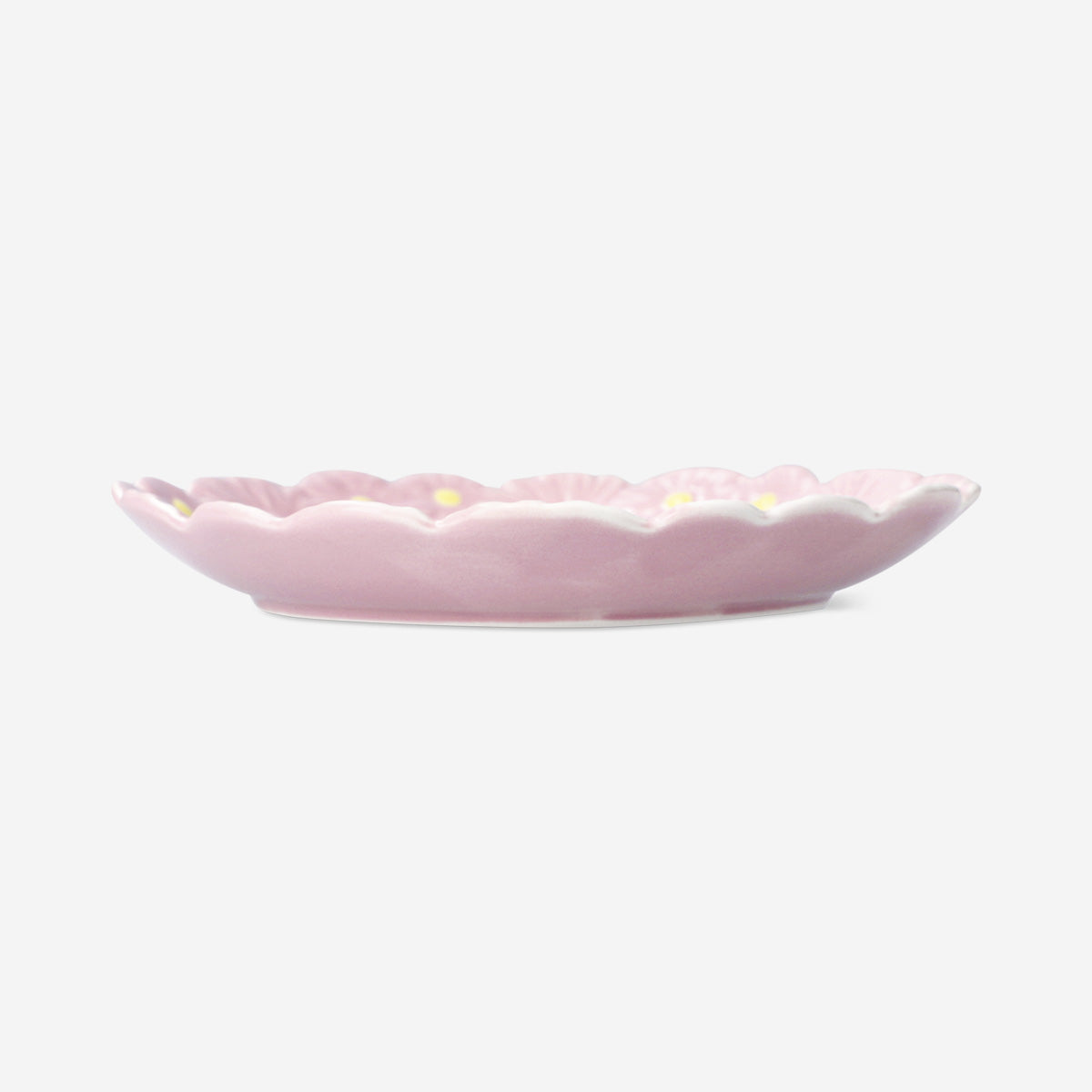 Pink flower plate - 19 cm
