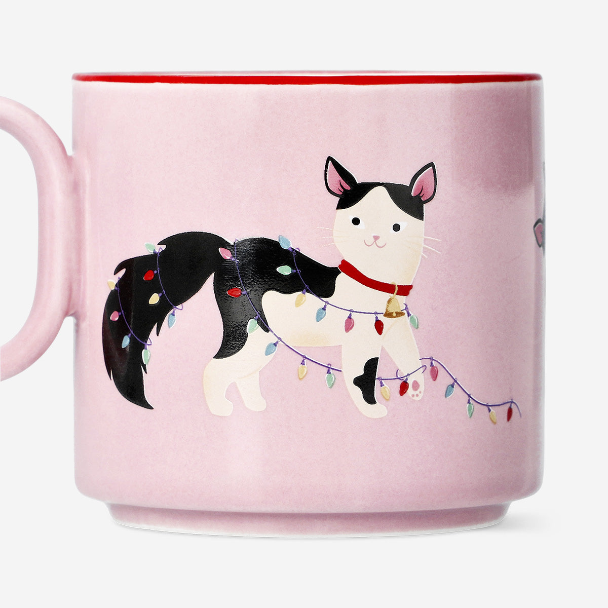 Roze mok met Kerstmis katten - 300 ml