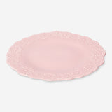 Pink plate with embossed flowers Kitchen Flying Tiger Copenhagen 