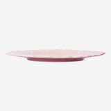 Pink plate with embossed flowers Kitchen Flying Tiger Copenhagen 
