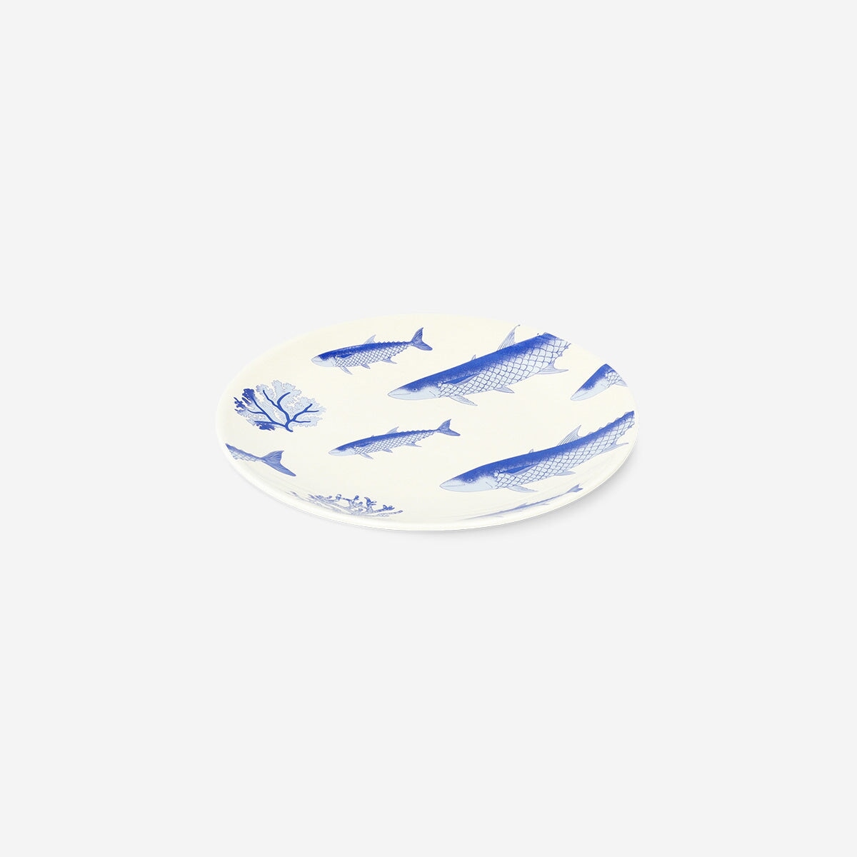 Plate with blue fish print - 16 cm Kitchen Flying Tiger Copenhagen 