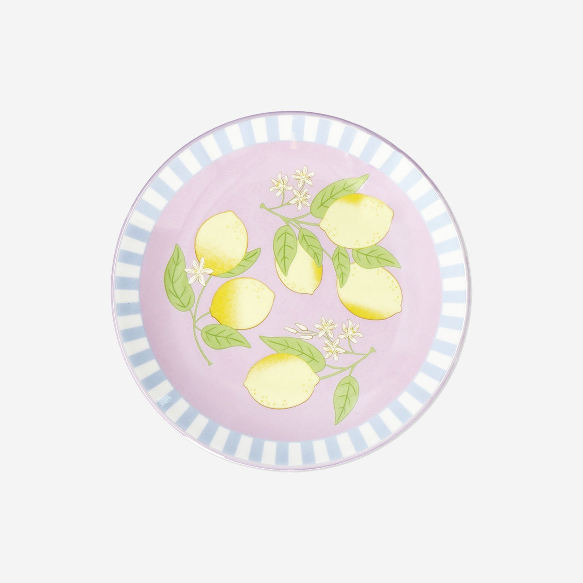 Plate with lemons and stripes - Small Kitchen Flying Tiger Copenhagen 