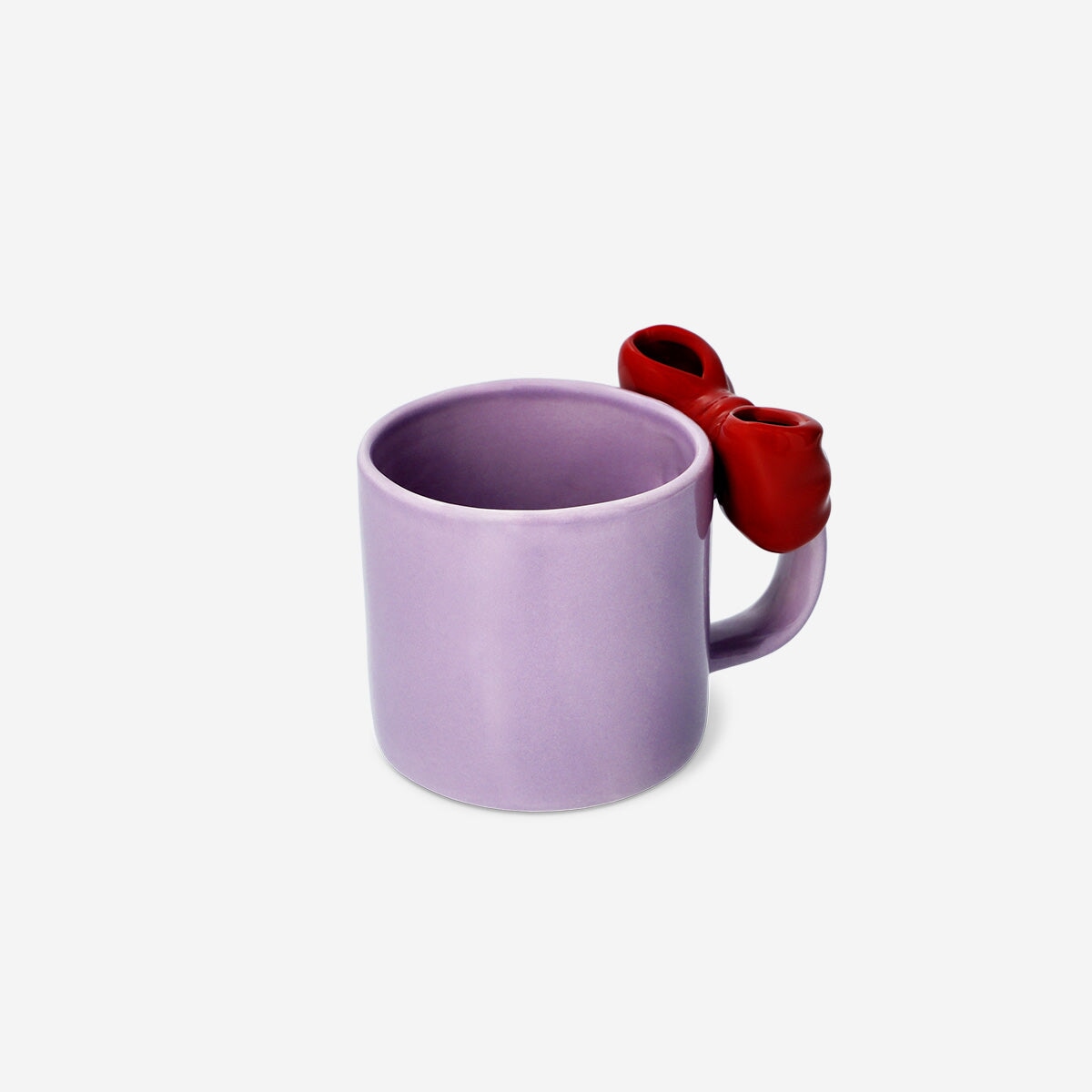 Purple mug with embossed bow - 300 ml | Flying Tiger Copenhagen
