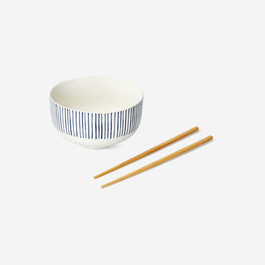 Ramen bowl with chopsticks