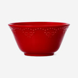 Red bowl with embossed bow - 12 cm Kitchen Flying Tiger Copenhagen 