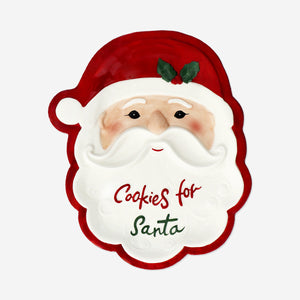 Santa face serving plate from Flying Tiger Copenhagen, 29 cm kitchen dish with festive holiday design and cheerful Santa face.