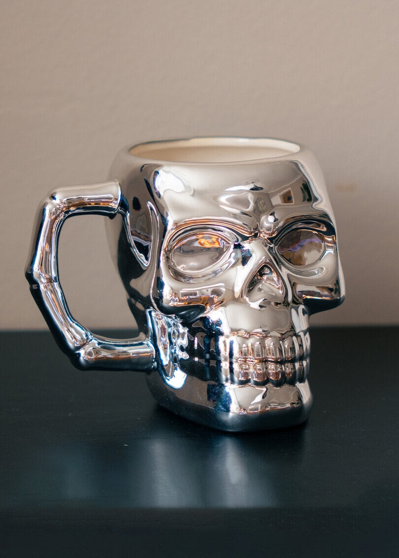 Silver skeleton mug - 560 ml kitchen Flying Tiger Copenhagen 