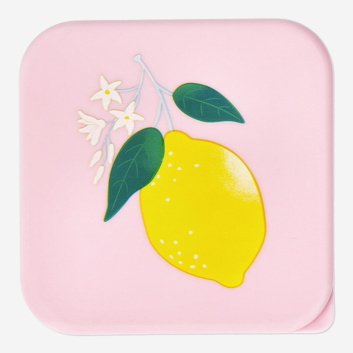 Small Flying Tiger Copenhagen kitchen snack box with a clear lid and colorful interior for storing snacks or small items.