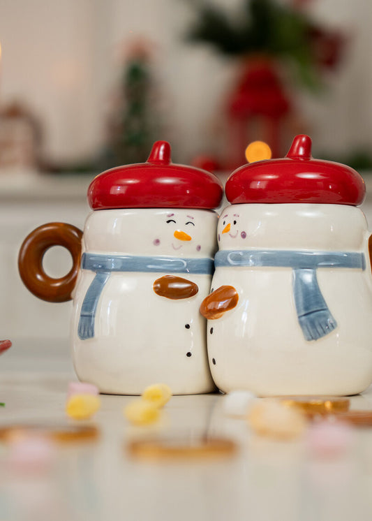 Snowman set of mugs- 2 pcs