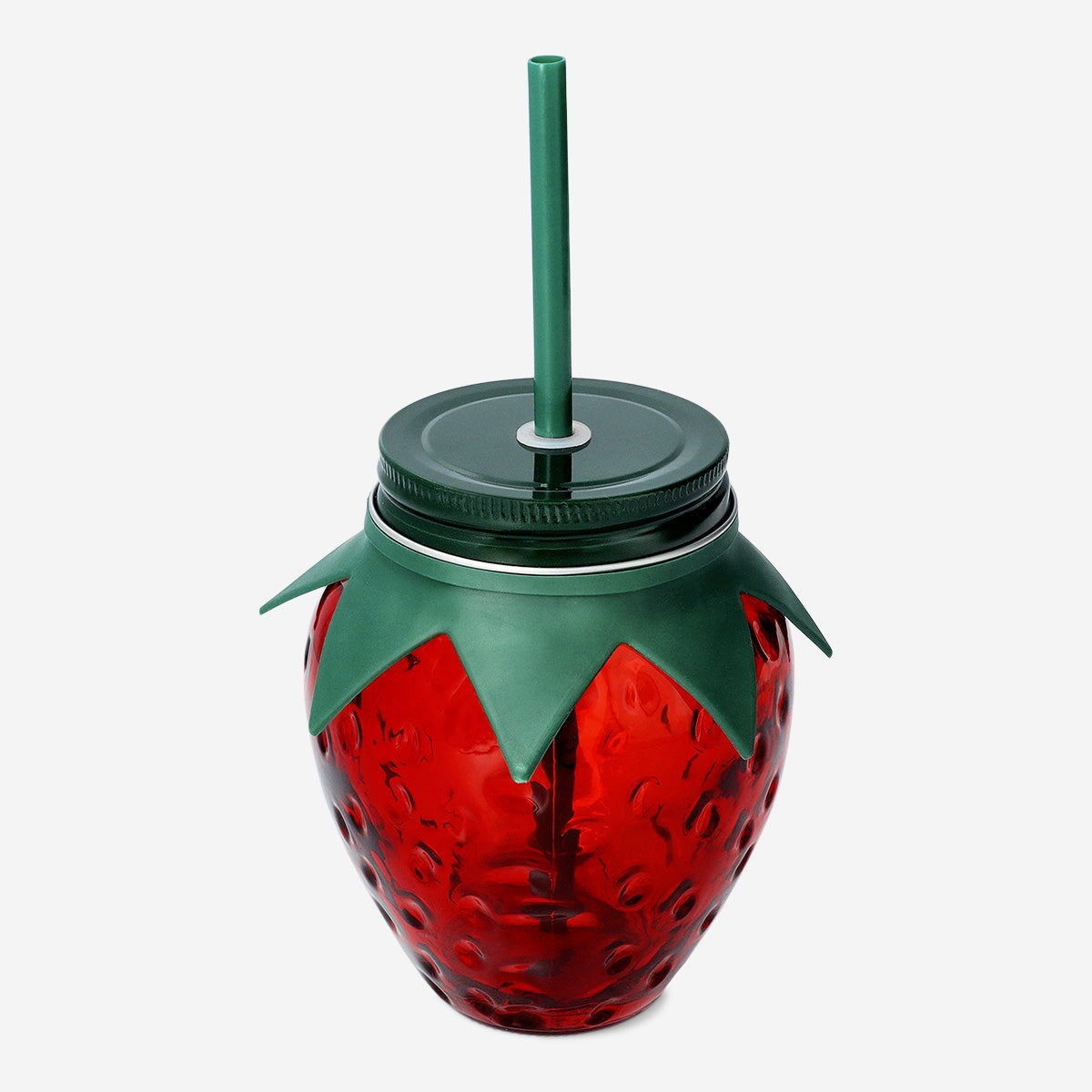 Strawberry cup with lid and straw Kitchen Flying Tiger Copenhagen 