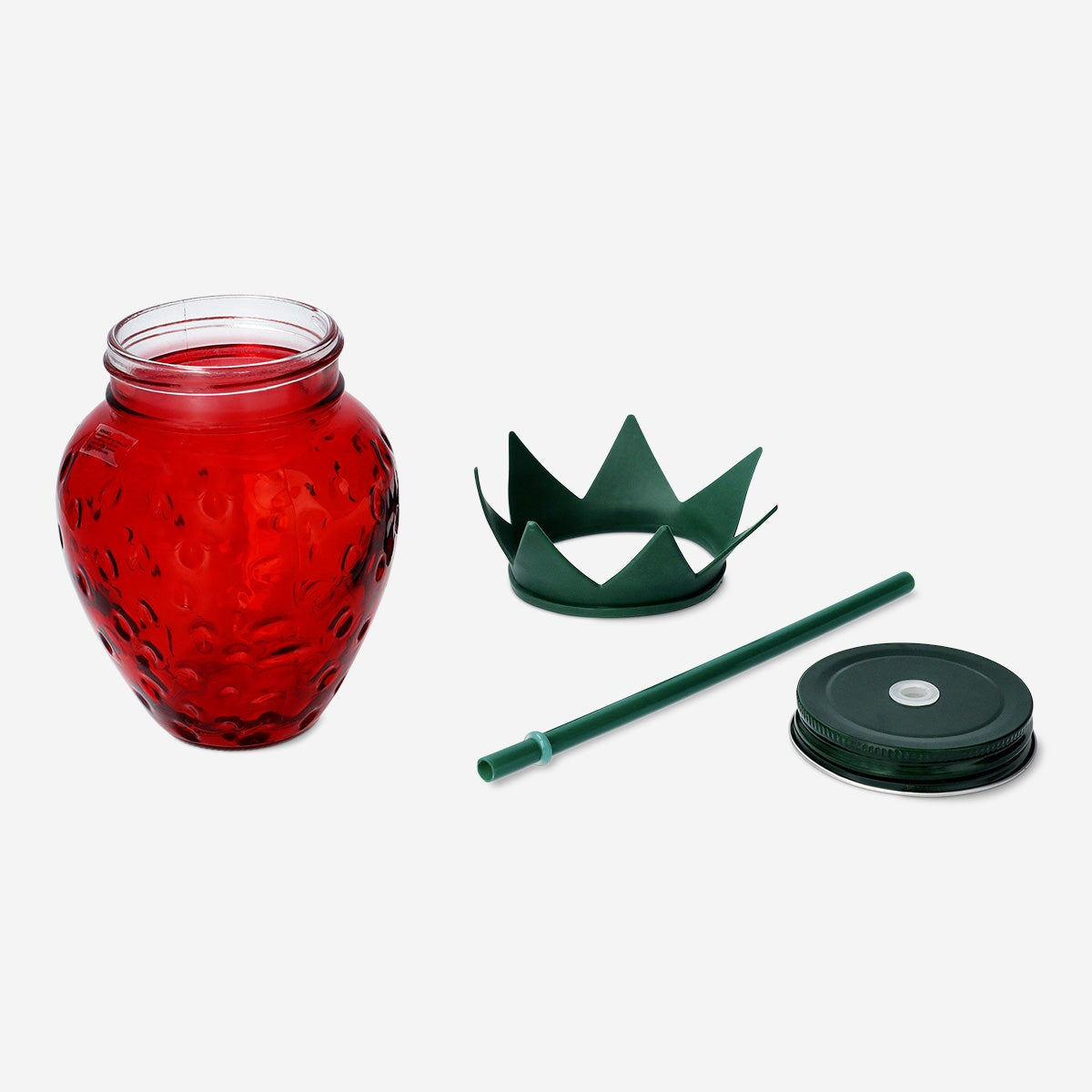 Strawberry cup with lid and straw Kitchen Flying Tiger Copenhagen 