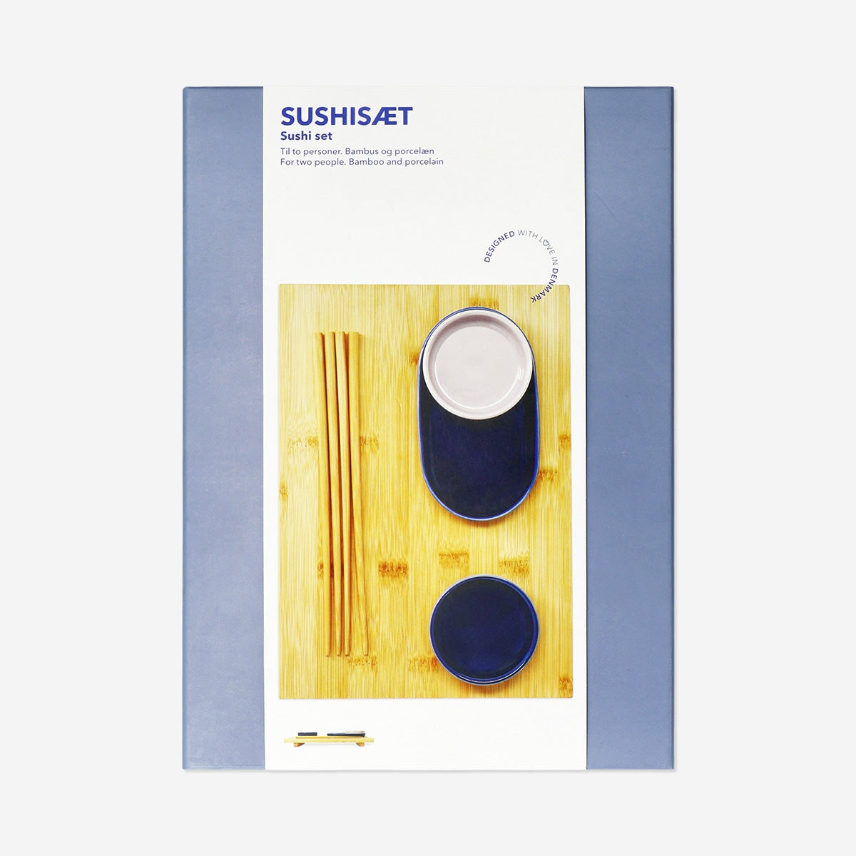 Sushi Set for Two – Stylish Ceramic & Bamboo Serveware Gift