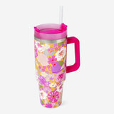 Flying Tiger Copenhagen 1.2L floral print tumbler, kitchen drinkware with colorful floral design for everyday use.