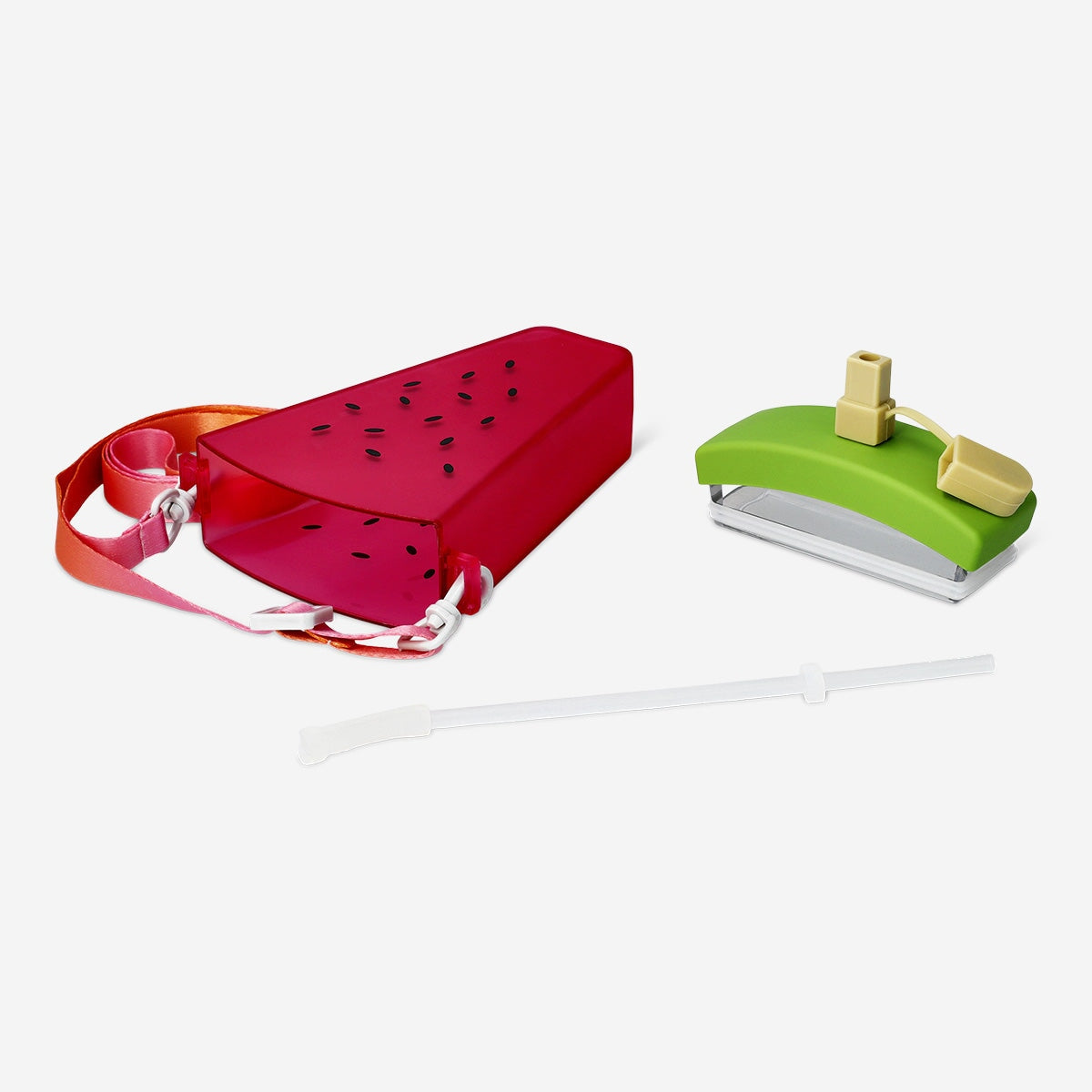Watermelon shaped drinking bottle with carrying strap - 300 ml Kitchen Flying Tiger Copenhagen 