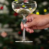 Wine glass with embossed bow - 320 ml - Flying Tiger Copenhagen