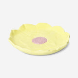 Yellow flower plate - 19 cm