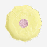 Yellow flower plate - 19 cm