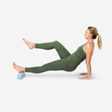 Blue curved yoga block