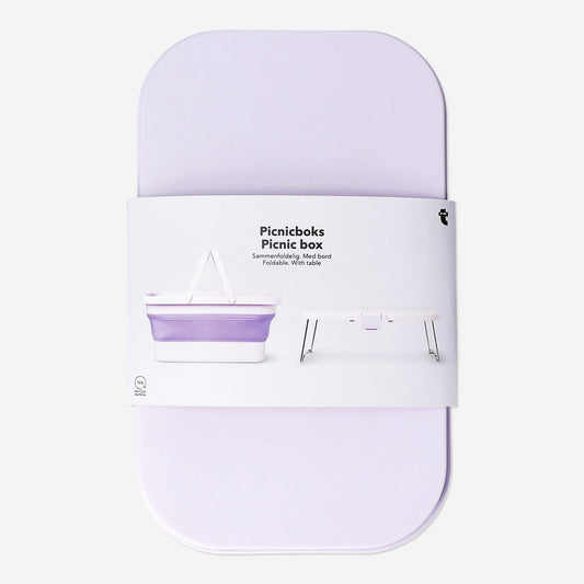 Vikbar picknick-låda med bord