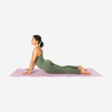 Pink Flying Tiger Copenhagen leisure exercise mat laid flat, showing its soft, durable surface suitable for yoga and workouts.
