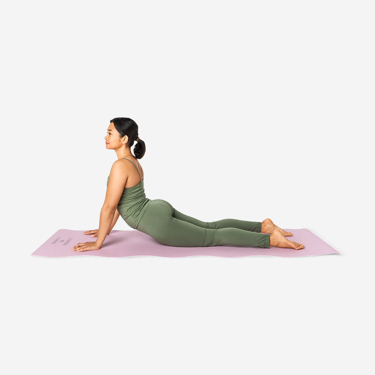 Pink Flying Tiger Copenhagen leisure exercise mat laid flat, showing its soft, durable surface suitable for yoga and workouts.