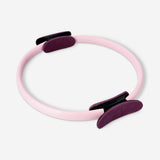 Pink Pilates ring from Flying Tiger Copenhagen, 38 cm diameter, used for fitness and leisure exercises.