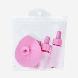 Pink travel set for skincare - 4 pcs