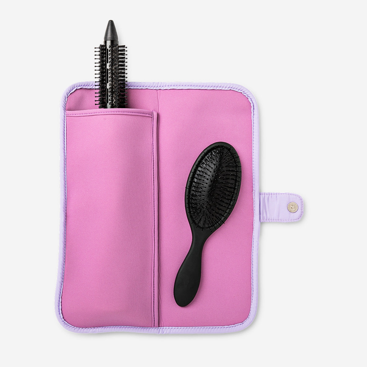 Purple organiser bag for hair tools