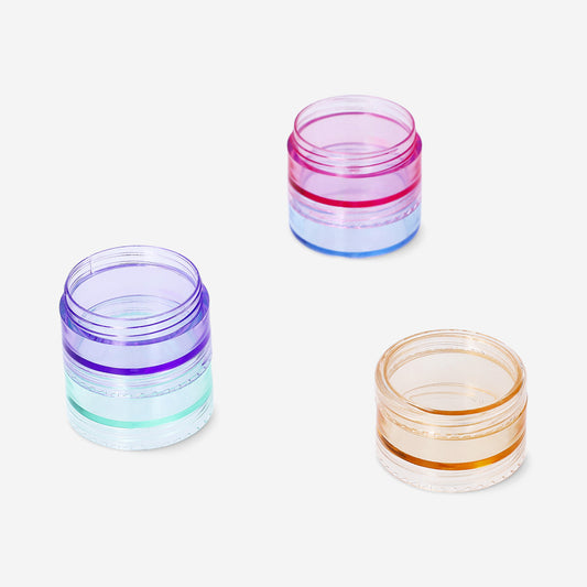 Stackable jars for travel - 5 pcs