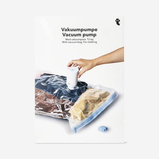 Bomba de vacío y bolsa para guardar ropa - 50x70 cm