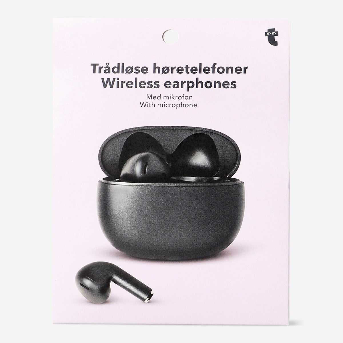 Black wireless earphones with microphone Media Flying Tiger Copenhagen 