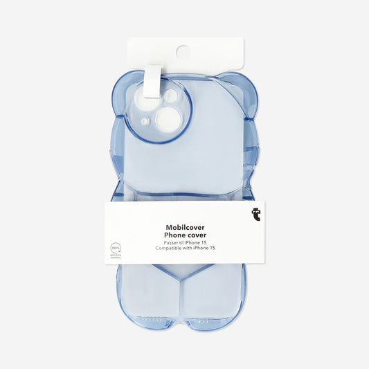Blue bear phone cover - Fits iPhone 15