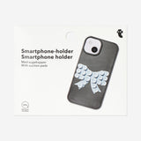Porta smartphone con fiocco blu e ventose