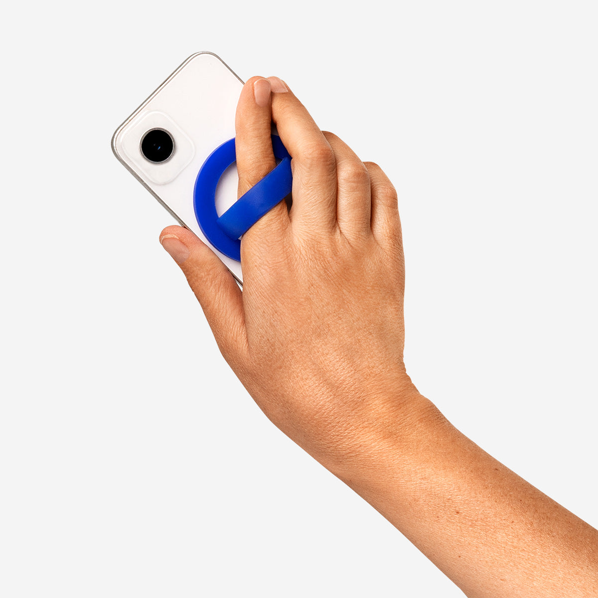 Blue smartphone grip
