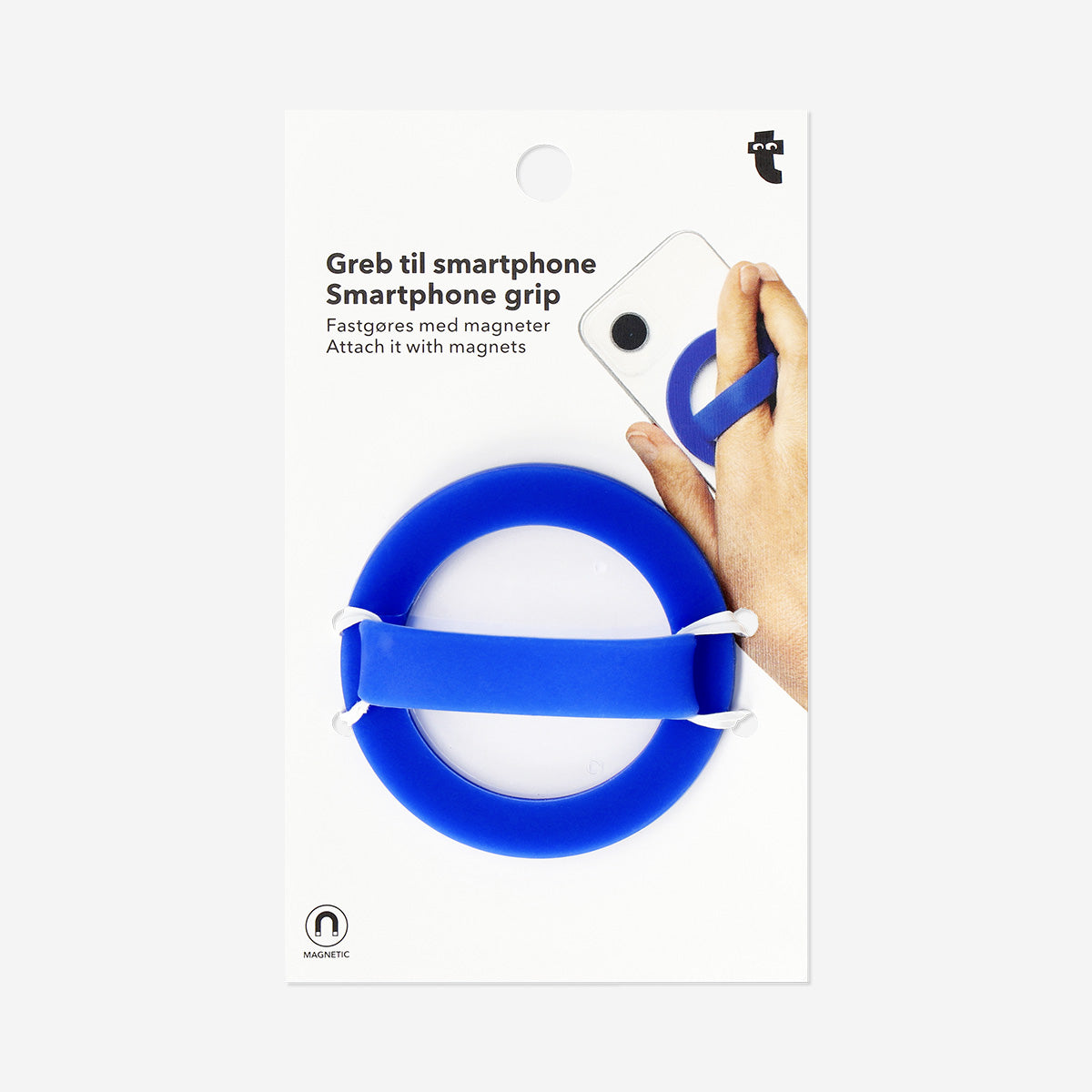 Blue smartphone grip