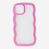Pink wavy cover for Iphone 15 Media Flying Tiger Copenhagen 