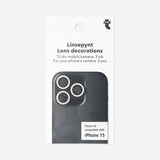 Rhinestone phone camera lens decorations - 3 pcs