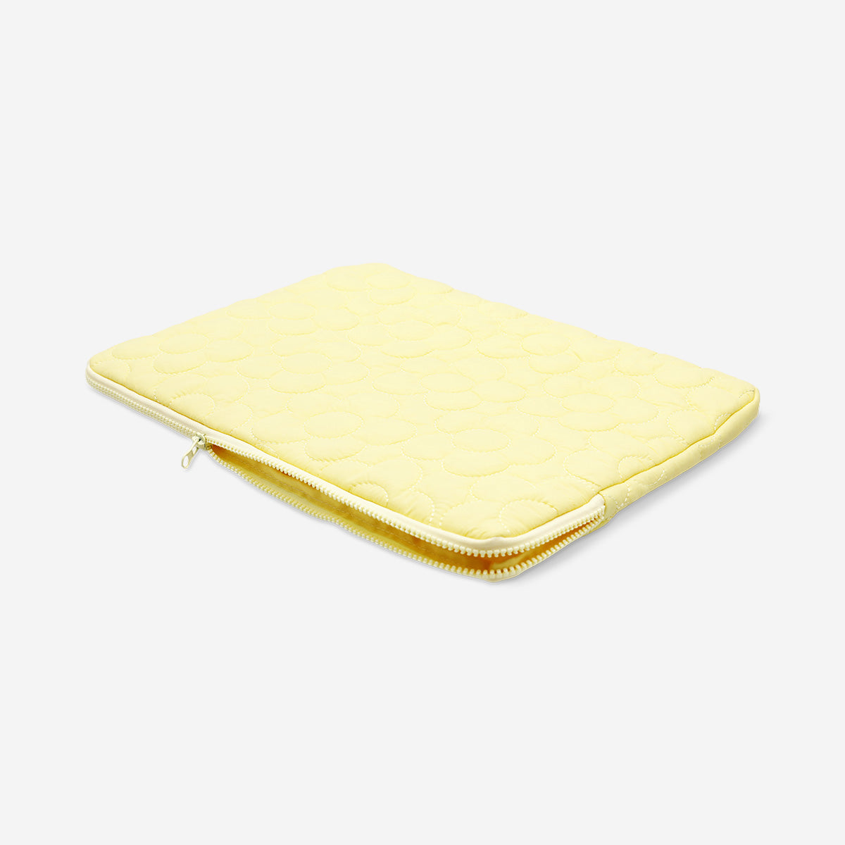 Yellow quilted laptop sleeve - 15 inch
