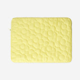 Yellow quilted laptop sleeve - 15 inch