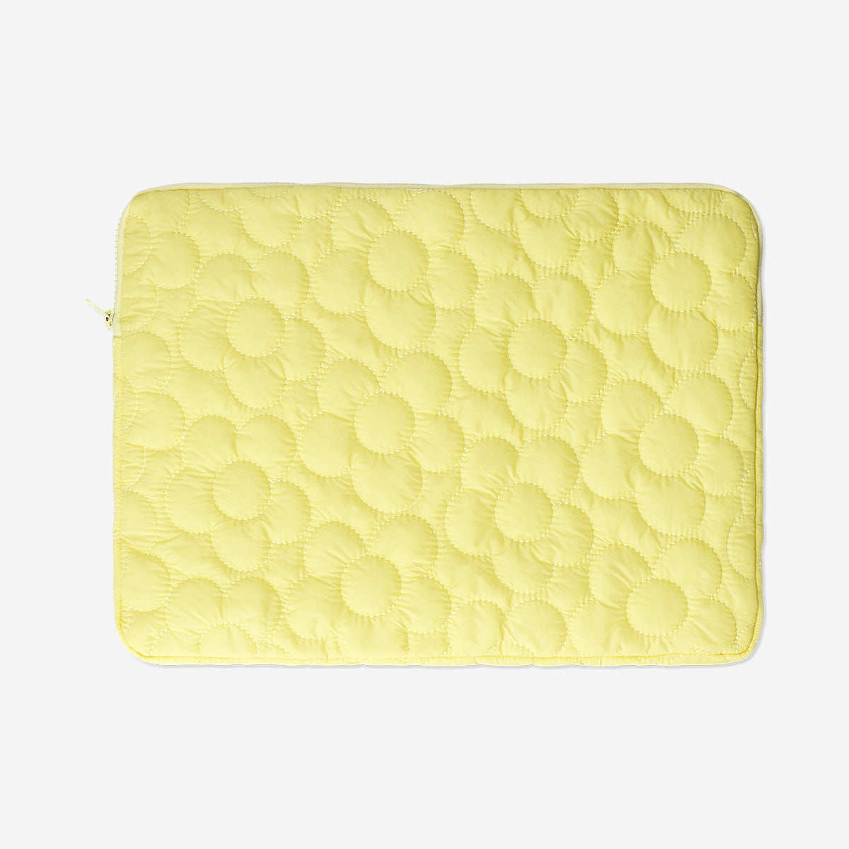 Yellow quilted laptop sleeve - 15 inch