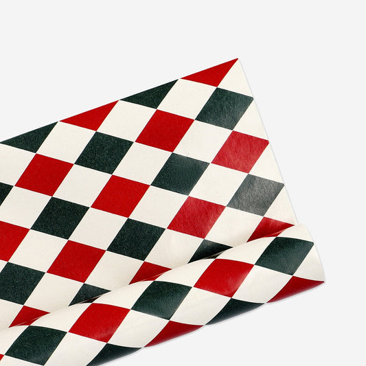 400 cm di carta da regalo artigianale - stampa Arlecchino