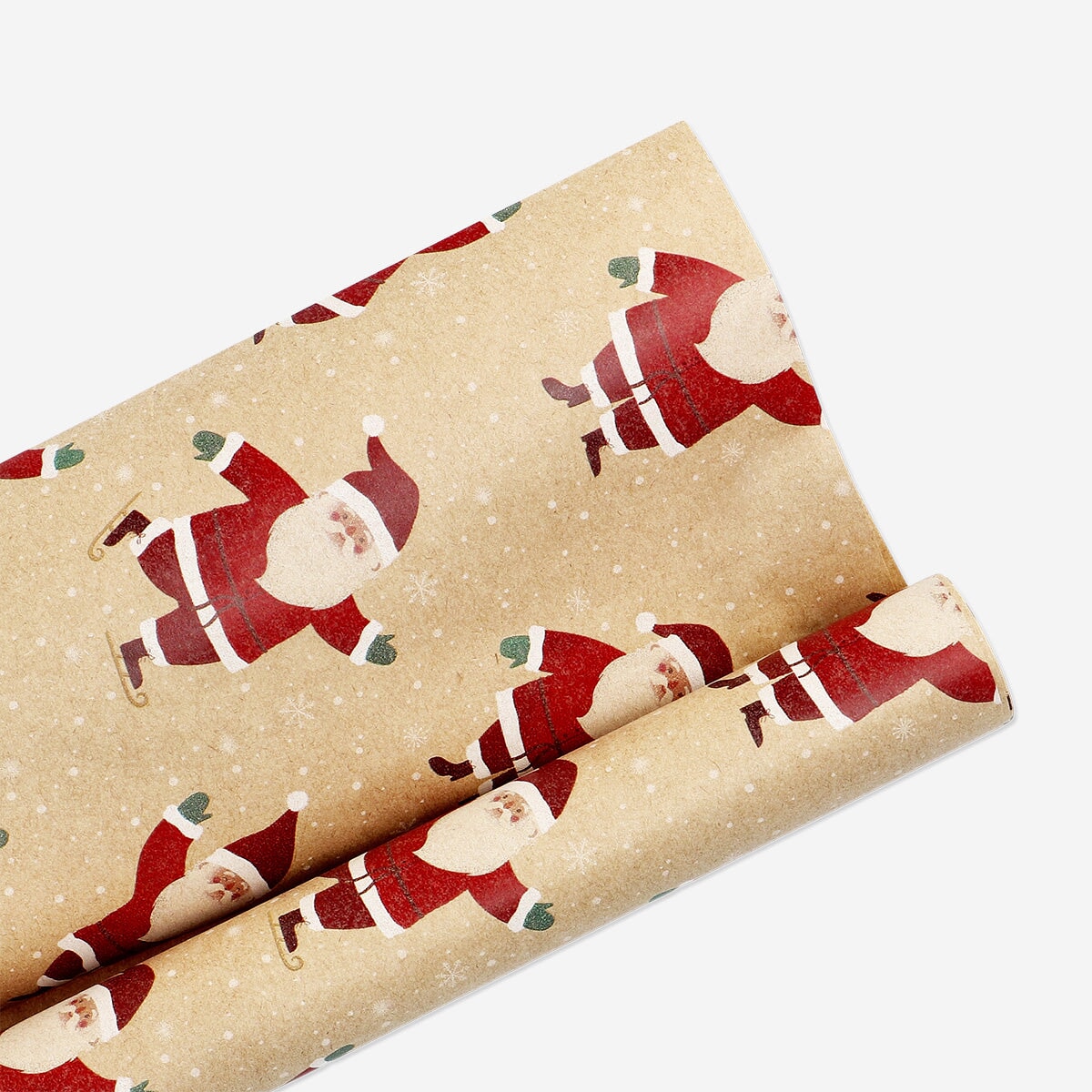 400 cm craft wrapping paper with jumping Santas design from Flying Tiger Copenhagen, ideal for holiday gift wrapping.