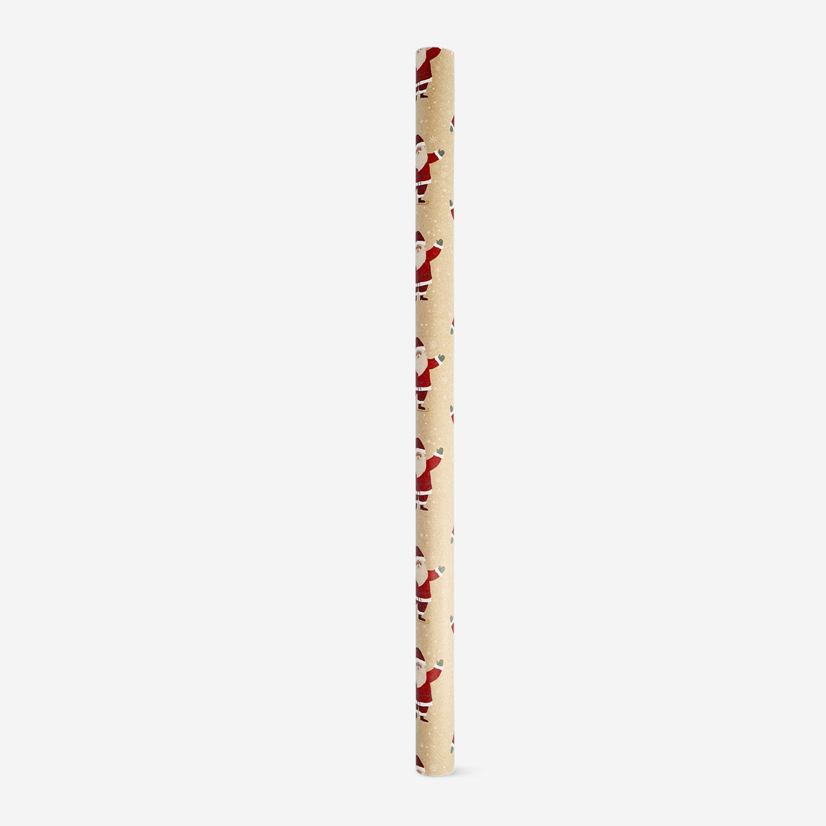 Office 400 cm craft wrapping paper featuring jumping Santas from Flying Tiger Copenhagen, ideal for festive gift wrapping.