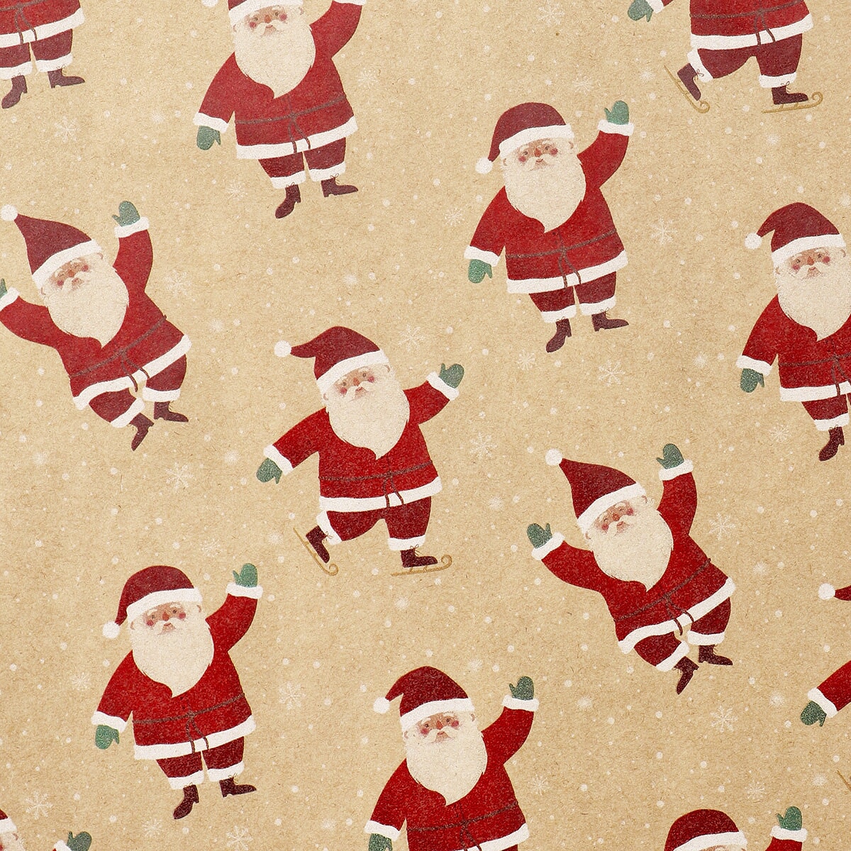 Festive 400 cm craft wrapping paper featuring jumping Santas, designed for office gift wrapping by Flying Tiger Copenhagen.